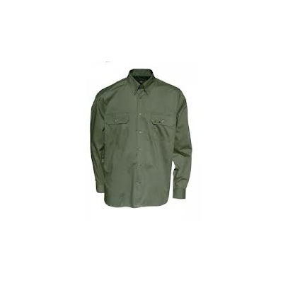 camisa verde caza larga